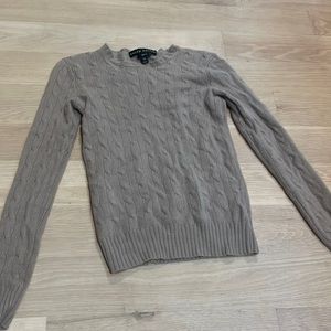 Ralph Lauren Slim Fit Cable Knit Sweater Cashmere